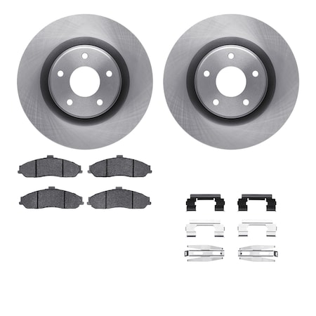 Dynamic Friction Co DFC Brake Rotor with 5000 Brake Pads and Hardware Kit 6512-46154