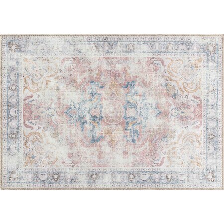World Rug Gallery Bohemian Transitional Machine Washable Area Rug 20 in x 30 in Rust 5059RUST20X30