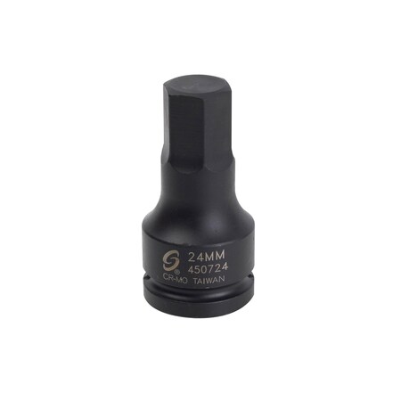 Sunex 3/4 in Drive 24Mm Hex Driver Impact Socket 450724