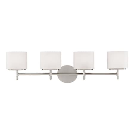 Hudson Valley Lighting Trinity 4 Light Bath And Vanity 30.75 In. Satin Nickel 8904-SN