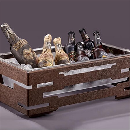 Rosseto Serving Solutions 7 in. Multi-Chef Bronze Cooler with Ice Tub - 1 EA SM318