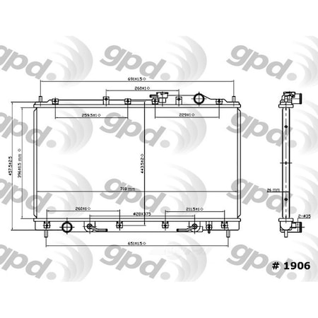 Global Parts Distributors Radiator 1906C