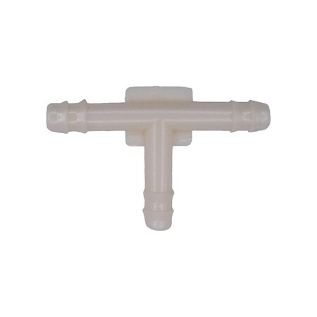 Auveco Nylon Tee Connector 3/16in x 3/16in x 3/16in, 25PK 23299