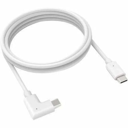 Compulocks 6ft Charge & Data USB-C to USB-C 90-Degree Cable Right Angle White 6FTALLUSBC