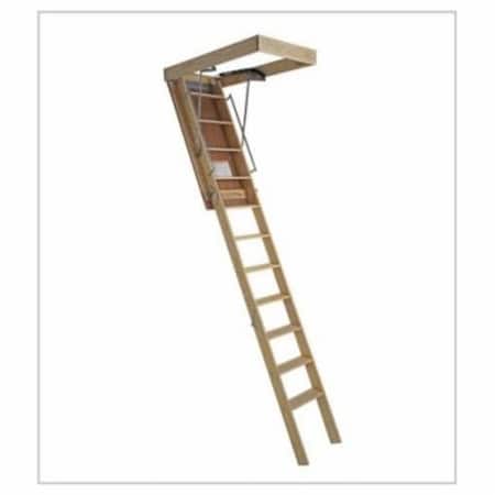Apositos 8 ft. 9 in. Wood Folding Attic Stairway Ladder - 25.5 x 54 in. Opening AP3245155