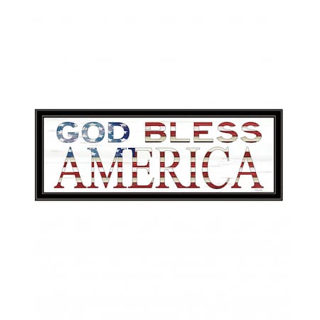 Homeroots God Bless America 6 Black Framed Print Wall Art 407590