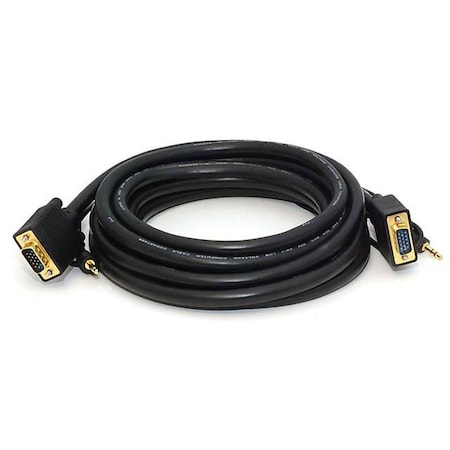 Monoprice CPU Cord, SVGA/3.5mm Stereo M to M, 15ft 3339