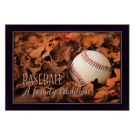 Homeroots Baseball A Family Tradition Black Framed Print Wall Art 405056