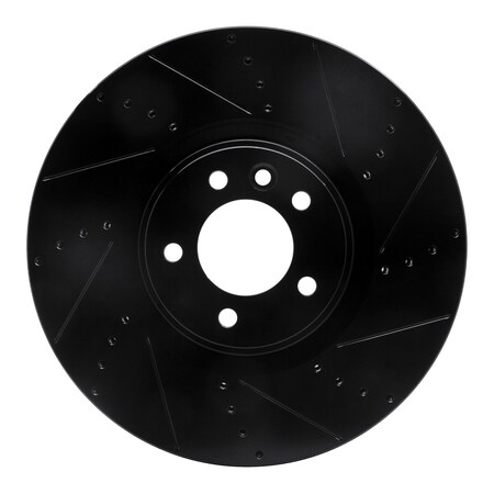 Dynamic Friction Co DFC Brake Rotor - Drilled and Slotted - Black 633-11021R