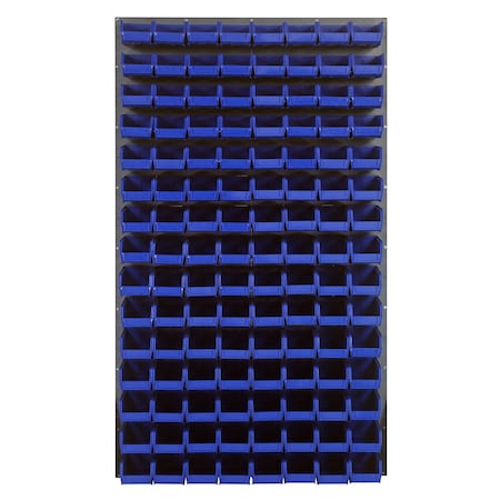 Quantum Storage Systems 36X61 GRAY LOUVERED PANEL WITH BINS BLUE QLP-3661-220-120BL