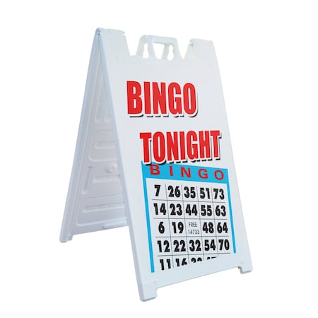 Signmission Bingo Tonight, A-Frame & 2 Sign Inserts, Heavy-Duty Plastic Frame SBHD-C-2436-Bingo Tonight