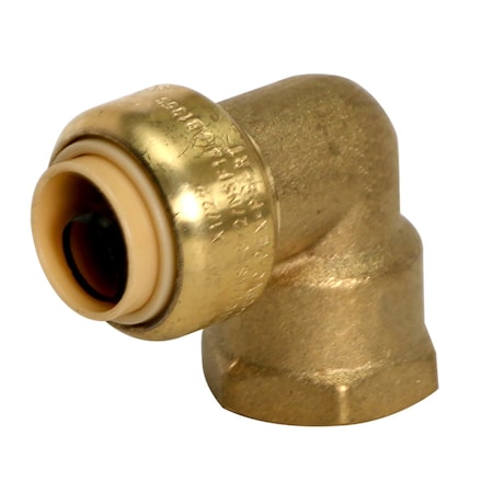 Usa Industrials SharkBite Push to Connect Tube Fitting, Brass, Female Elbow, 3/4 in Tube x 3/4 in NPT Female ZUSA-TF-PTC-LFBR-30