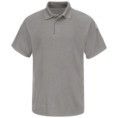 Bulwark FR Short Sleeve Polo, XL, Grey SMP8GY SS XL