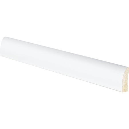 Inteplast Building Products 3/8'' W.x1-5/16'' H.x7 ' L. Crystal Wht Polystyrene Ranch Stop Molding 61080700032