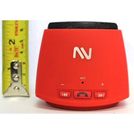 Nutek Bluetooth Wireless Portable Speaker for Tablet or Phone w/Bluetooth COLOR: RED BT106M3
