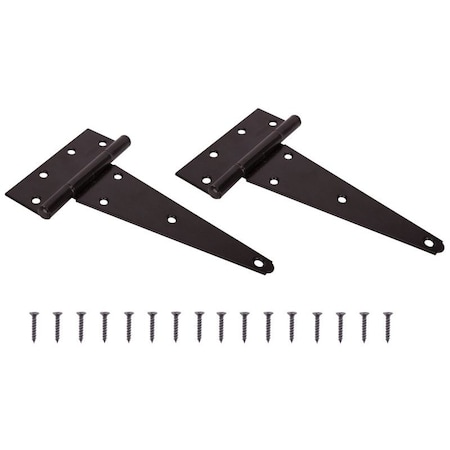 Prosource T-Hinge, Steel, Black, Fixed Pin, 180 deg Range of Motion, 120 Pair lb HTH-B08-C2PS