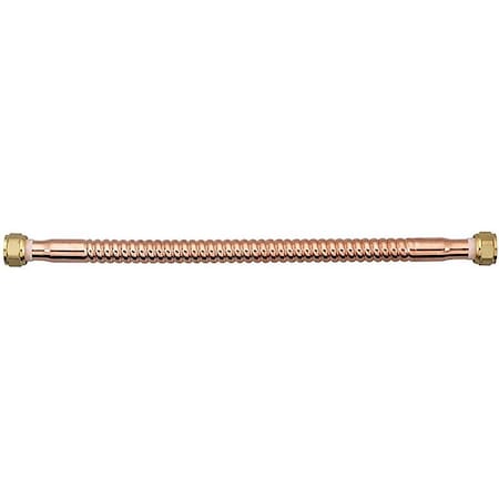 Homewerks 3/4 in. FIP each X 3/4 in. D FIP 18 in. Copper Water Heater Supply Line 7211-18-34FIP-B