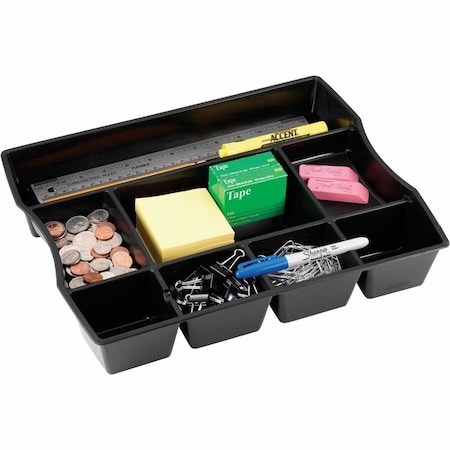 Rubbermaid Commercial Rubbermaid Desk Drawer Organizer with 9 Compartments Black 21864