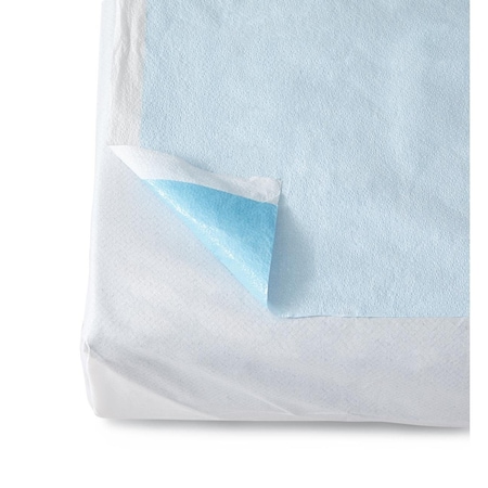 Medline Tissue/Poly Drape Sheet, Blue, 40in x 72in (101.6 cm x 182.9 cm), 50PK NON24333