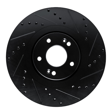 Dynamic Friction Co DFC Brake Rotor - Drilled and Slotted - Black 633-21044R