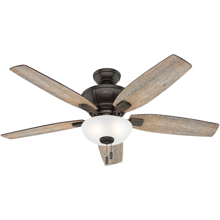 Hunter Kenbridge 52'' Noble Bronze Ceiling Fan with Light Kit 53376