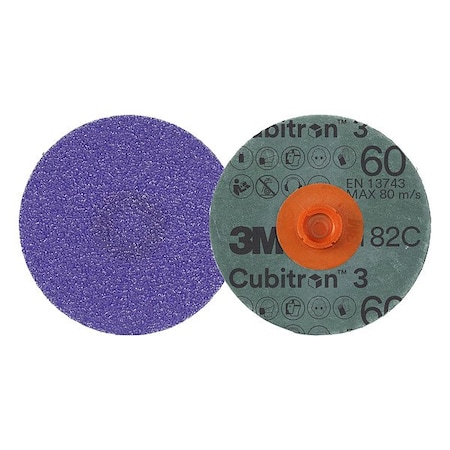 3M Cubitron Quick-Change Disc, Ceramic, 4 in Dia., PK25 7100332347