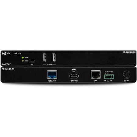 Atlona Omega 4K; Uhd HDMI Over Hdbaset Receiver With Usb; Control And AT-OME-EX-RX