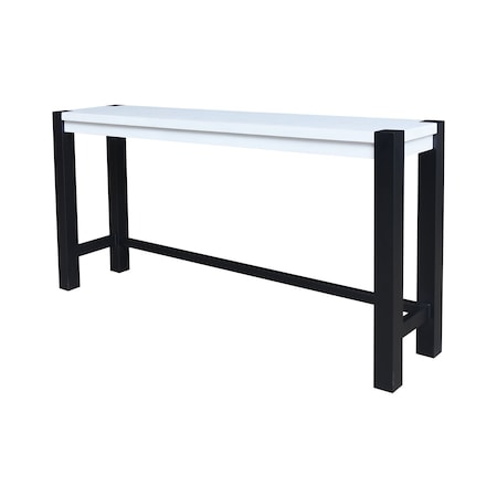 Whitewood Industries Rectangular Fixed Top Table, 36 in L, 72 in W, 16 in H, Parawood Top, Chalk/Black T28-1672-36