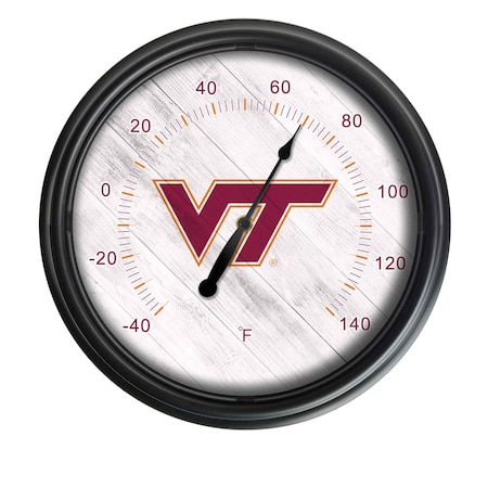 Holland Bar Stool Co Virginia Tech University Indoor/Outdoor LED Thermometer ODThrm14BK-08VATech