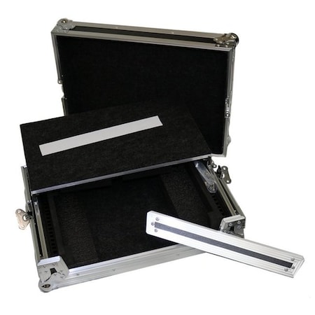 Deejay Led Fly Drive DJ Controller Case Fits Denon MC6000 MC6000MK2 w/Laptop Shelf TBHMC6000LT