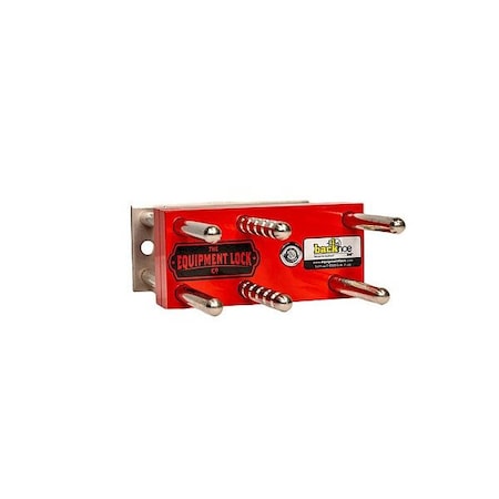Equipment Lock Company Lock, Hardened Steel, Red BHLock