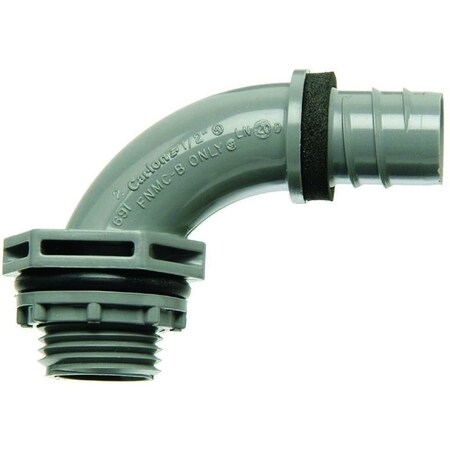 Carlon Conduit Fitting Connector, 1 Inch, Liquid-Tight, PVC Coated, Gray LN20FA-CAR