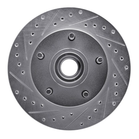 Dynamic Friction Co DFC Brake Rotor - Drilled and Slotted - Silver 631-54097L