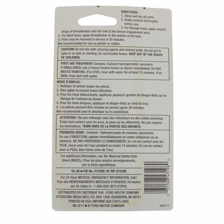 Motorcraft Thread Locker, TA26
