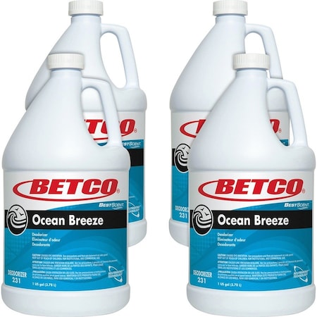 Betco Best Scent Ocean Breeze Deodorizer, 1 gal, 4PK 2310400