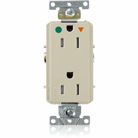 Leviton DPl HG/IG Rec 15A 125V TR Self-Gr Ivr DT820-IGI