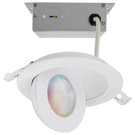 Satco Starfish 9W LED Gimbal Downlight 4 Inch 2700K-5000K RGB Tunable White Remote Driver White S11293R1