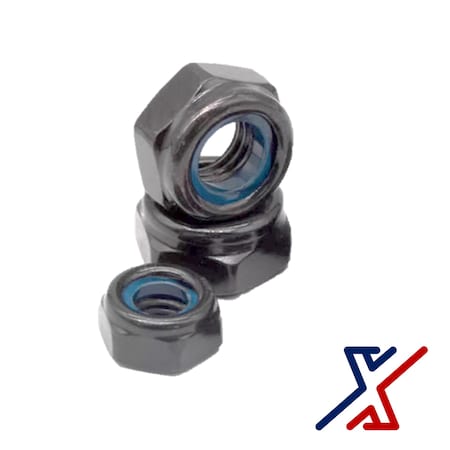 X1 Tools 5/8-11 UHP Black-Oxide Grade 8 Steel Thin-Profile Nylon-Insert Locknuts, 200PK X1E-FAS-NUT-LOC-3228x200