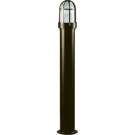 Feeltheglow Powder Coated Steel Bollard Light, Bronze - 39.75 x 7 x 7 in. FE2938373