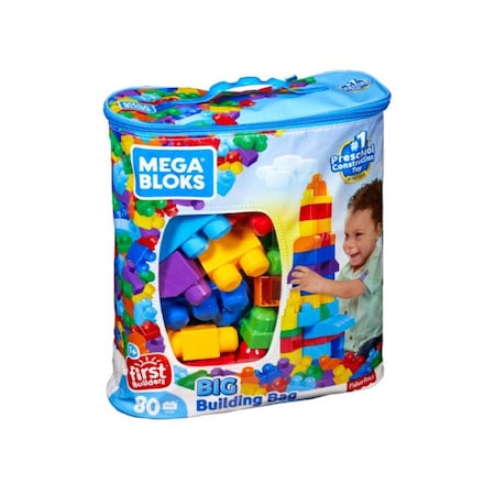 Mega Bloks First Builders Big Building Bag of Blocks 80 pc DCH63