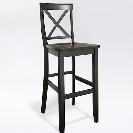 Crosley X-Back 2-Piece Bar Stool Set CF500430-BK