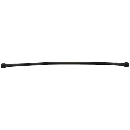 Powerhouse 18 in. No. 2 Two -3 Straight Ends Coated Braided Line Hose, Black PO3614272