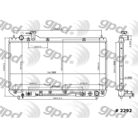 Global Parts Distributors Radiator 2292C