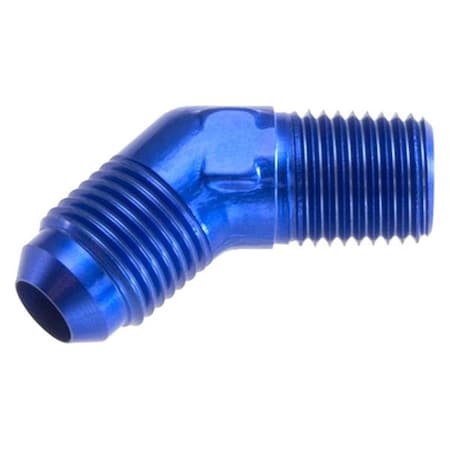 Pertrechos 10AN 45 deg to 12 Male NPT Male Adapter - Blue PE1852282