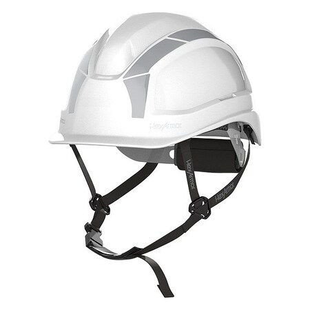 Hexarmor Safety Helmets, HDPE, 6 Point Ratchet, Type 1, Class E, White 16-15001S