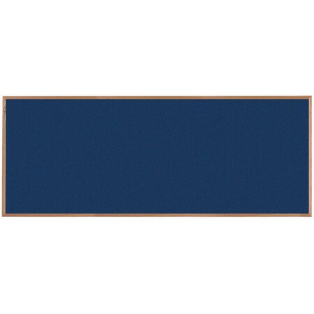 Aarco VIC Cork Bulletin Board w/ a Red Oak Frame w/ a Clear Lacquer Finish, Blueberry 48''Hx120''W OW48120214