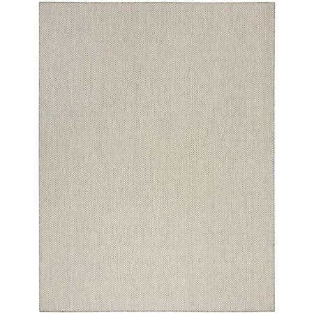 Homeroots 10' X 14' Ivory And Silver Indoor Outdoor Area Rug 521968