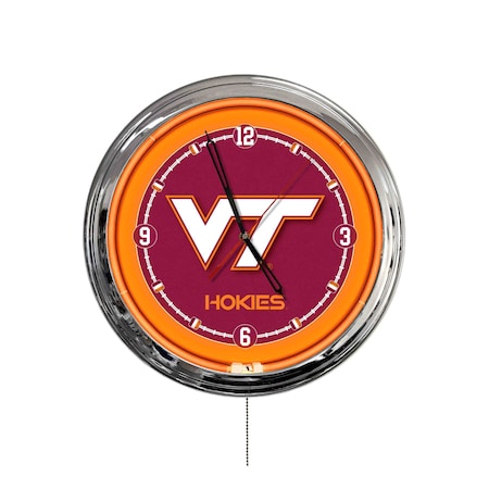 Holland Bar Stool Virginia Tech University 16 LED Wall Clock ClkL16