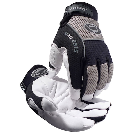 Caiman Multi-Activity Glove w/White Goat Grain Leather Padded Palm, Gray AirMesh Back, Heatrac III Insulatio 25359
