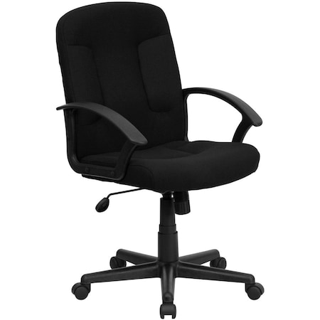 Flash Furniture Executive Chair, Black Seat, Fabric Back GO-ST-6-BK-GG